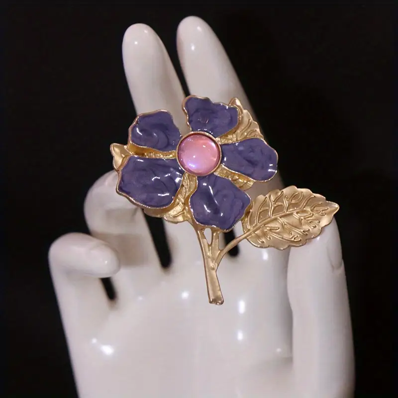 zamonaviy barokki gull emal brosh, ayollar uchun hashamatli, noyob, noaniq shakldagi igna, tafsilotlar 2