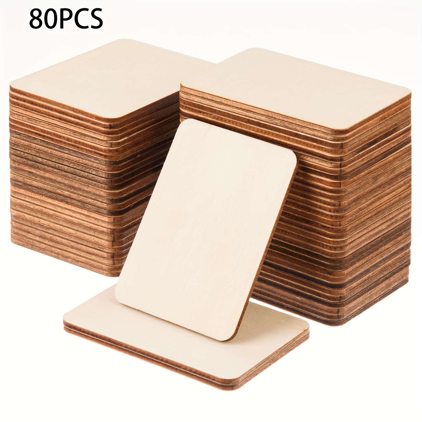 Unfinished Blank Solid Wood Board Smooth Surface for Crafts