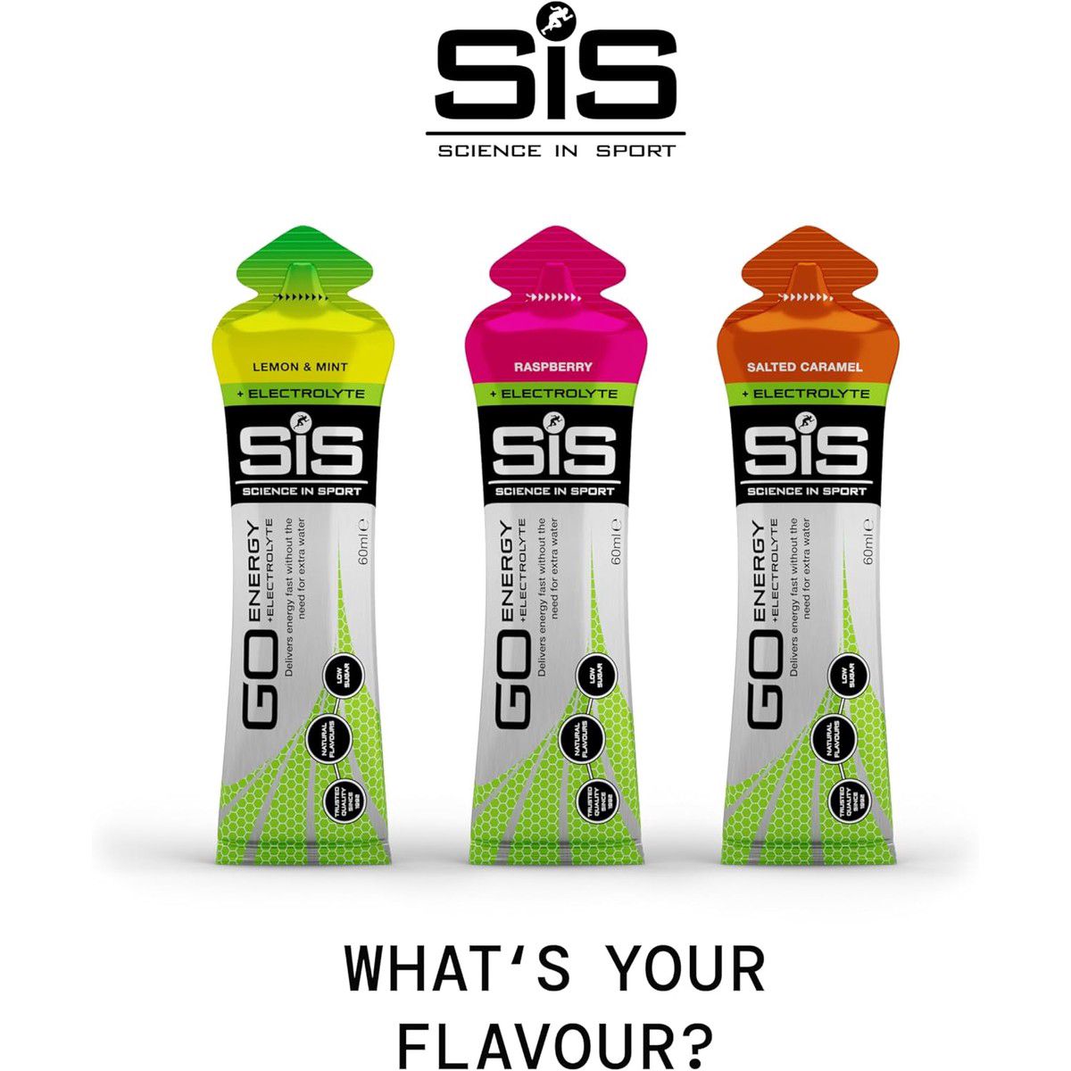 SIS Go Isotonic Energy Gel with Electrolytes- Nutrition Gel Supports Performance and Hydration for Running and Cycling- Raspberry Flavour, 60ml, Pack of 6