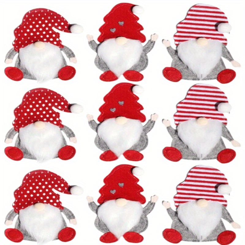 TEMU 9pcs Christmas Tableware Set With Decorative Ornaments