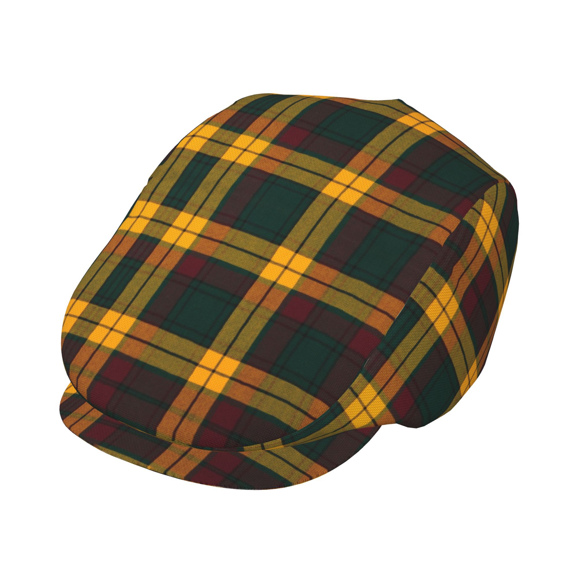 TEMU 1pc Casquette Plate Ajustable Newsboy Ivy Chapeau Irlandais - Vert/Jaune