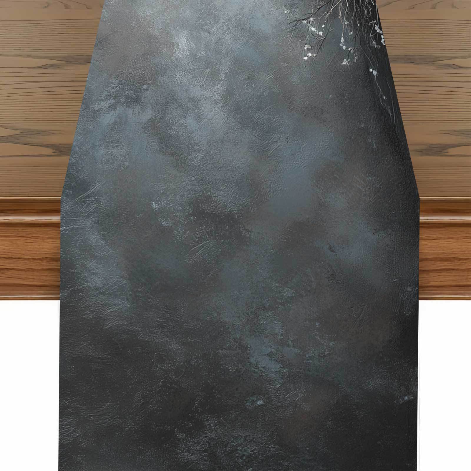 TEMU 1 Stück, Eleganter Grauton Hase Tischläufer, Ostern, Hase, Eier, Tischdeko Stoffläufer, Langdruck, Klar, Wohnkultur, Dekoration, , Geschenk,