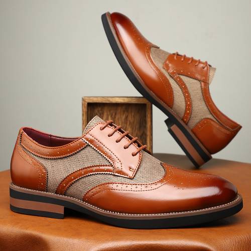 mens black wingtip oxfords pointed toe lace up dress shoes with red accents for business wedding or office wear shoes for wedding