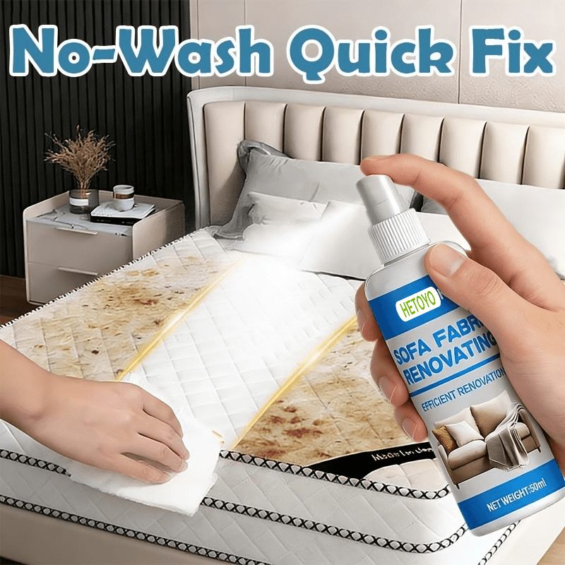   mattress   spray   fabric stain   suitable for sofas mattresses carpets and car seats spray wait wipe   tackles   stains and daily dirt refreshes in minutes quick drying with no sticky