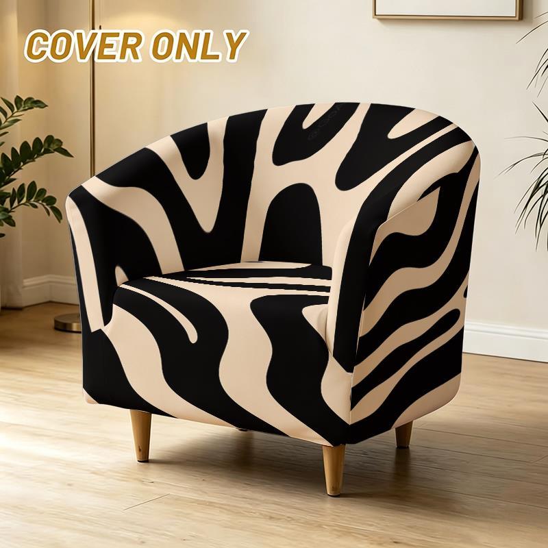 TEMU Copridivano singolo moderno chic con stampa a righe di zebra, felpa per sedia ad elasticit�, per Natale, per sedia a tubo, sala da , cucina,
