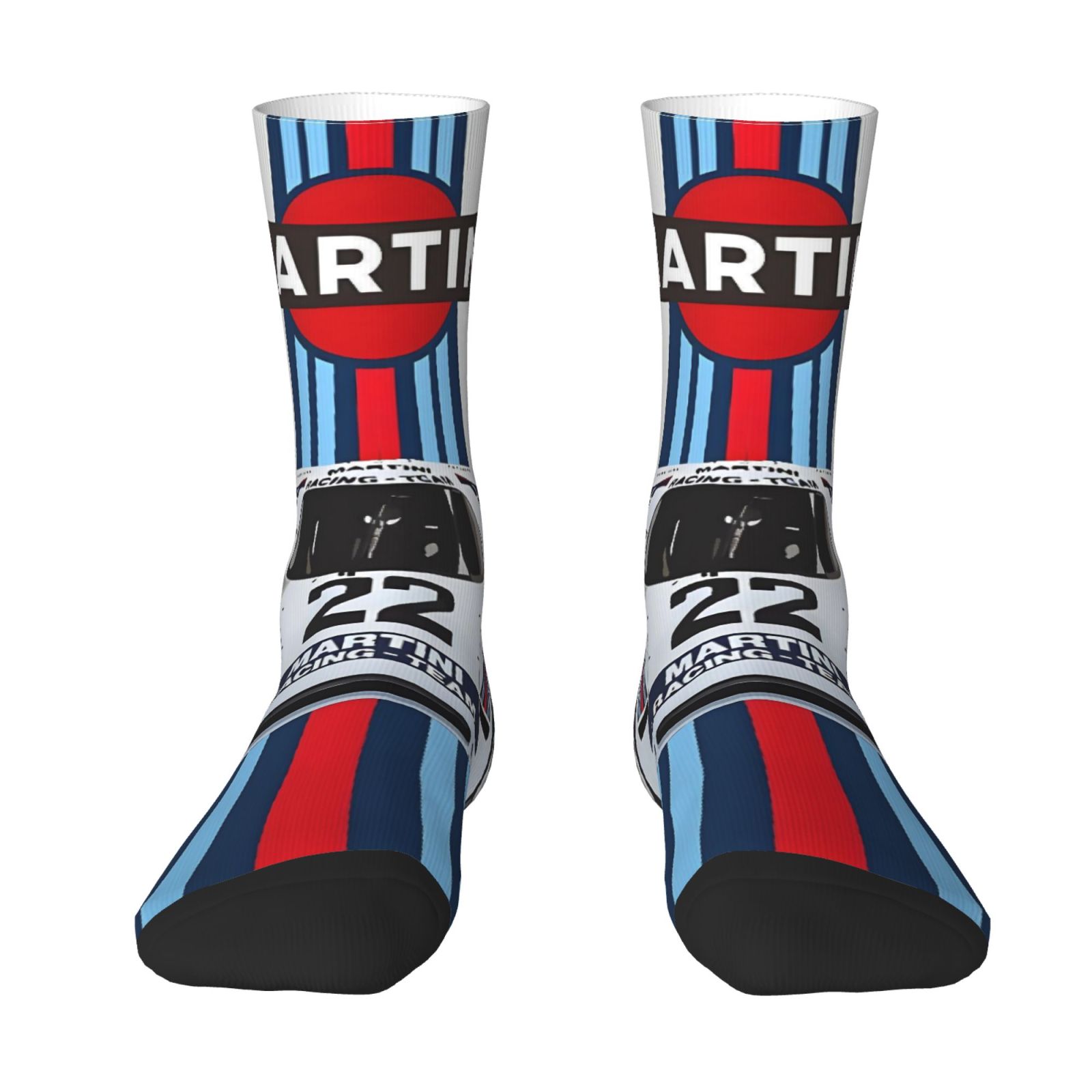 TEMU 1 Pair Fashion Men's Socks, Stripes Sports Car Pattern