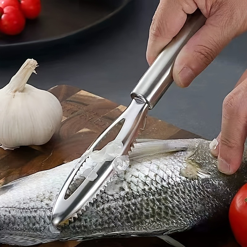 E-shop Manueller Fischschuppenentferner aus Edelstahl, ein vielseitiges Werkzeug zur Reinigung von Fisch im Küchenbereich