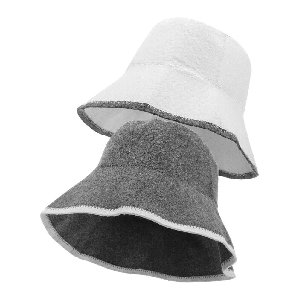 

1pc Unisex Wool Sauna Hat, Reversible Water Absorbent And Heat Insulating Cap, Ideal For Home Sauna And Spa, Hair Care For Baths And Bathrooms