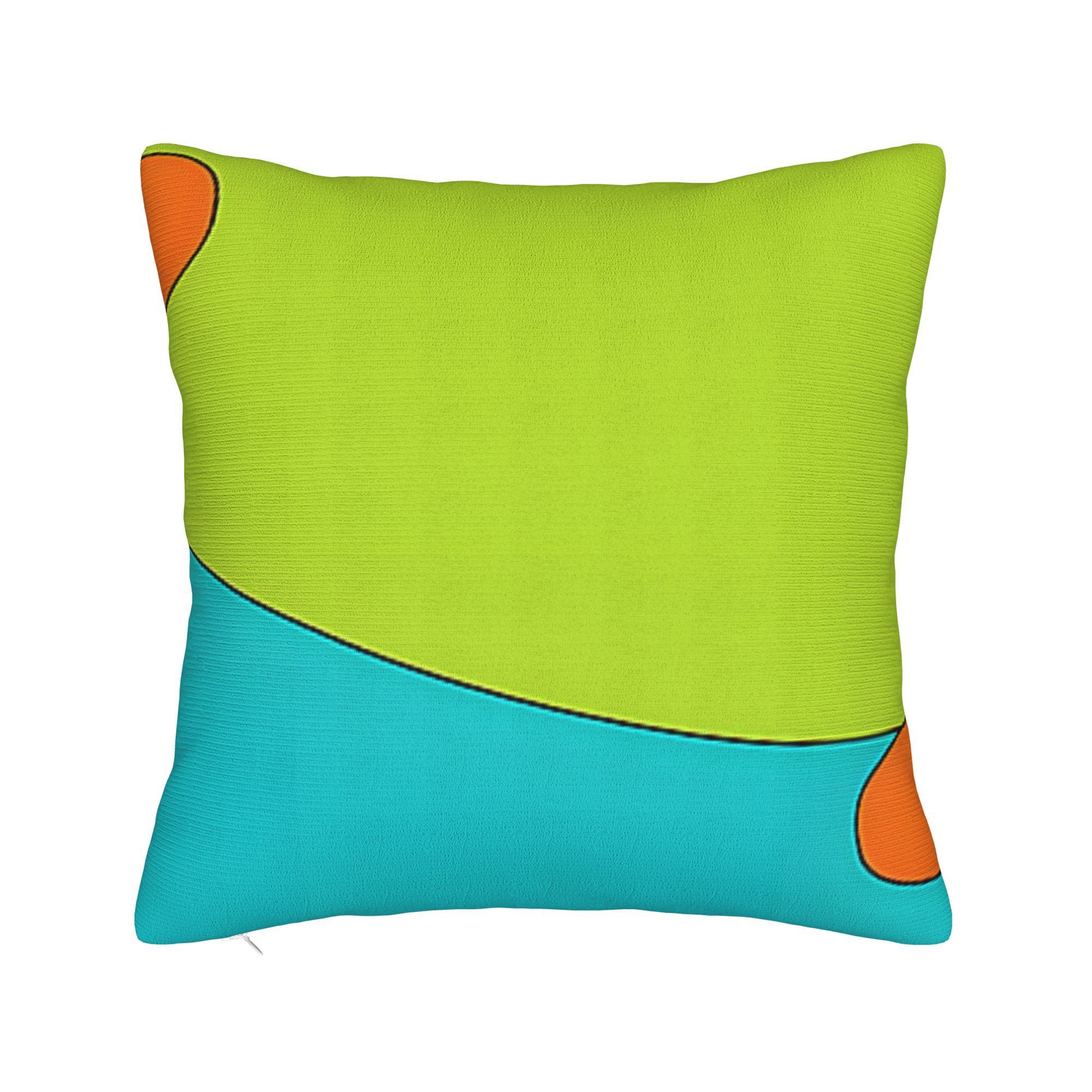 

1pc Mystery Machine Style Polyester Pillow Cover, Machine Washable, Zipper Closure, Woven, For Room Types - Insert Not Included