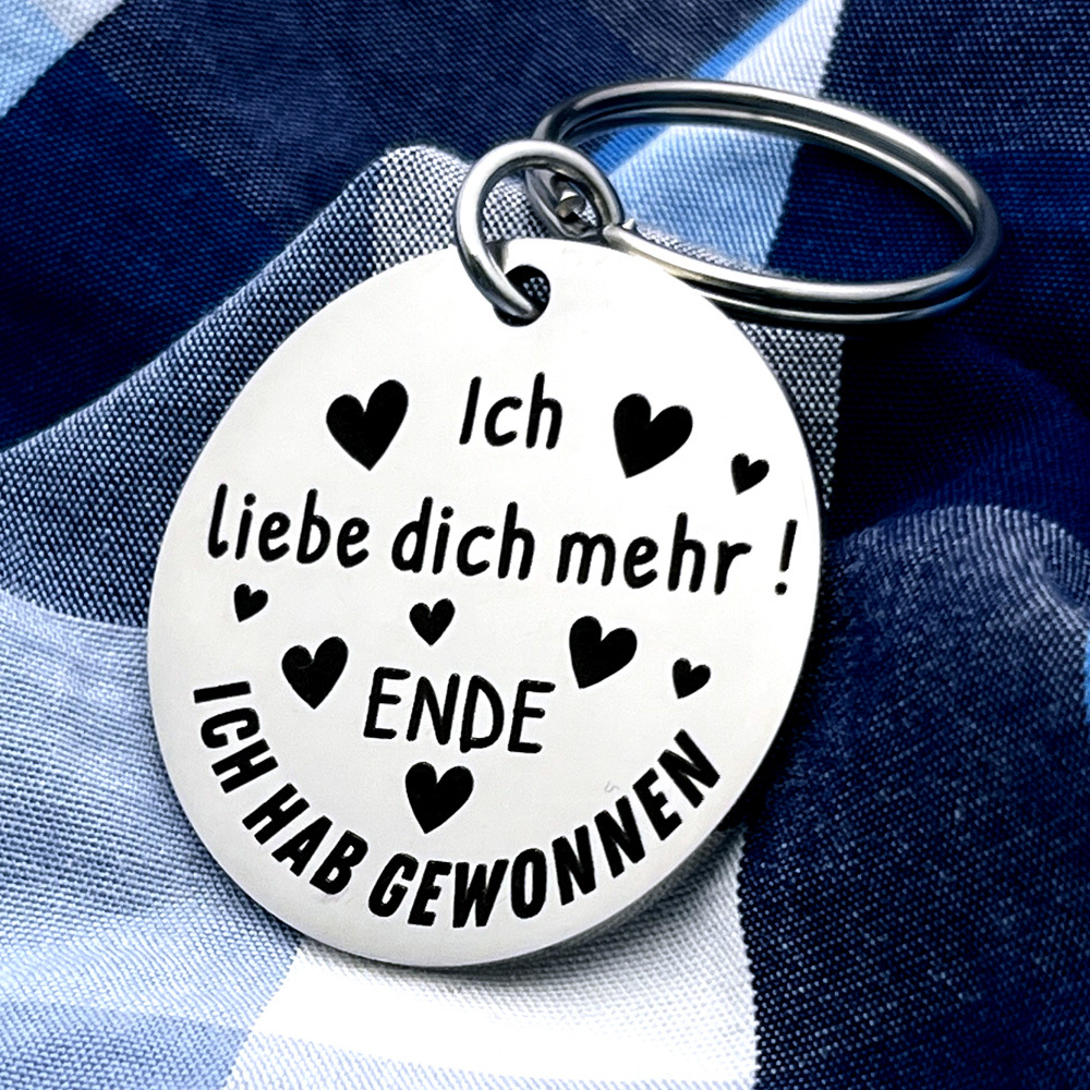 Love Keychain For Him Her, I The End Keychain, Valentine Anniversary Birthday Christmas Present