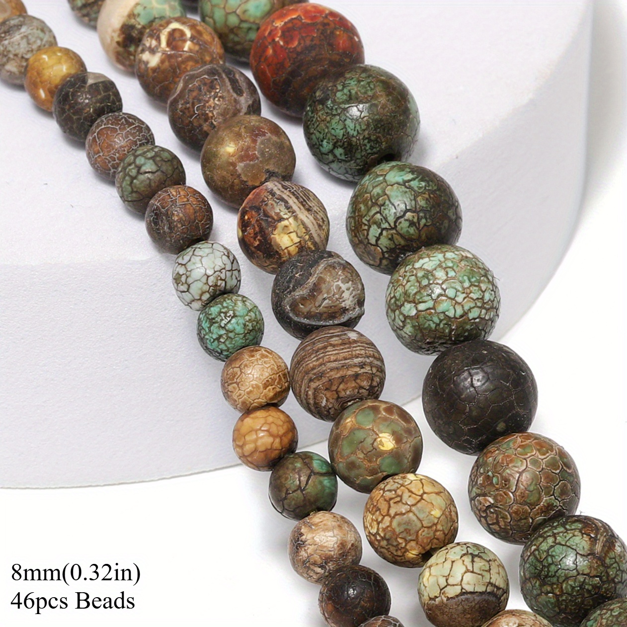 Aaa Natural Stone Green Agate Beads - Vintage Unique Loose Spacer Beads For Jewelry Making, Diy Gorgeous Bracelets Necklaces Earring Accessories Crafts Supplies