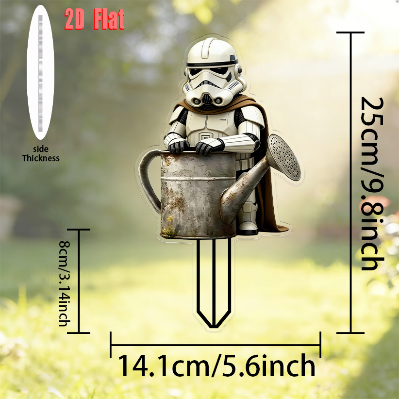 E-shop 2D Flat - 【2D Flat】 2D Flat - [2D Flat] 2D Flat, ., Star Wars Stormtrooper Retro Gartenornament, Neue Outdoor-Dekoration, Geeignet für