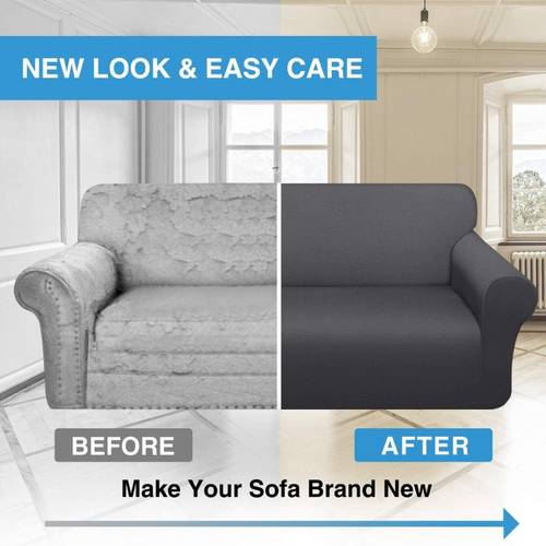 sarung sofa pepejal 1/2/3/4 duduk, sarung duduk elastik universal yang regang