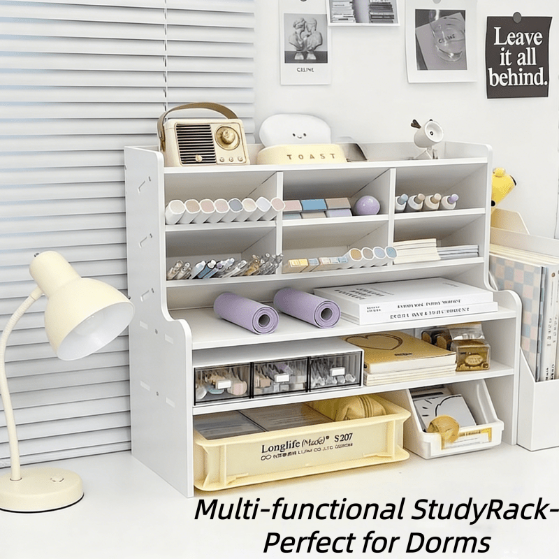 Desktop Storage Box, Multi-Tiered Desktop Shelf, Requires Manual Assembly, Suitable for Stationery, Cosmetics, Office Supplies | Space-Saving Partitioned Storage Box, a Great Valentine'S Day Gift Choice for Family Or Girlfriend