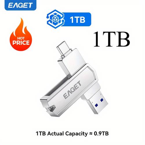 high speed usb 3 2 flash drive otg 128gb 256gb 512gb 1tb capacity dual interface type c usb metal jump drive external storage for iphone 16 15 windows pc