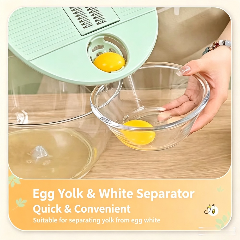 multi functional vegetable chopper slicer salad spinner 6 interchangeable   salad dryer bowl   veggie cutter   dicer washer for fruit vegetable prep 8