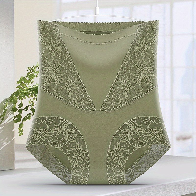 E-shop 1 Stück Damen High-Waist Shapewear Bauchkontroll-Slip Spitze Schlankheitsunterwäsche Damen Taillentrainer Body Shaper Unterwäsche für alle
