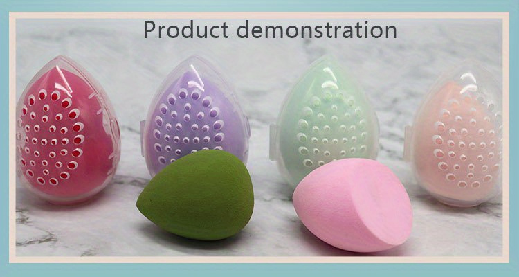 1pc Clear Travel Makeup Sponge Holder, Mini Transparent Plastic Cosmetic Puff Storage Case, Portable Sponge Organizer for Beauty Blenders and Applicators