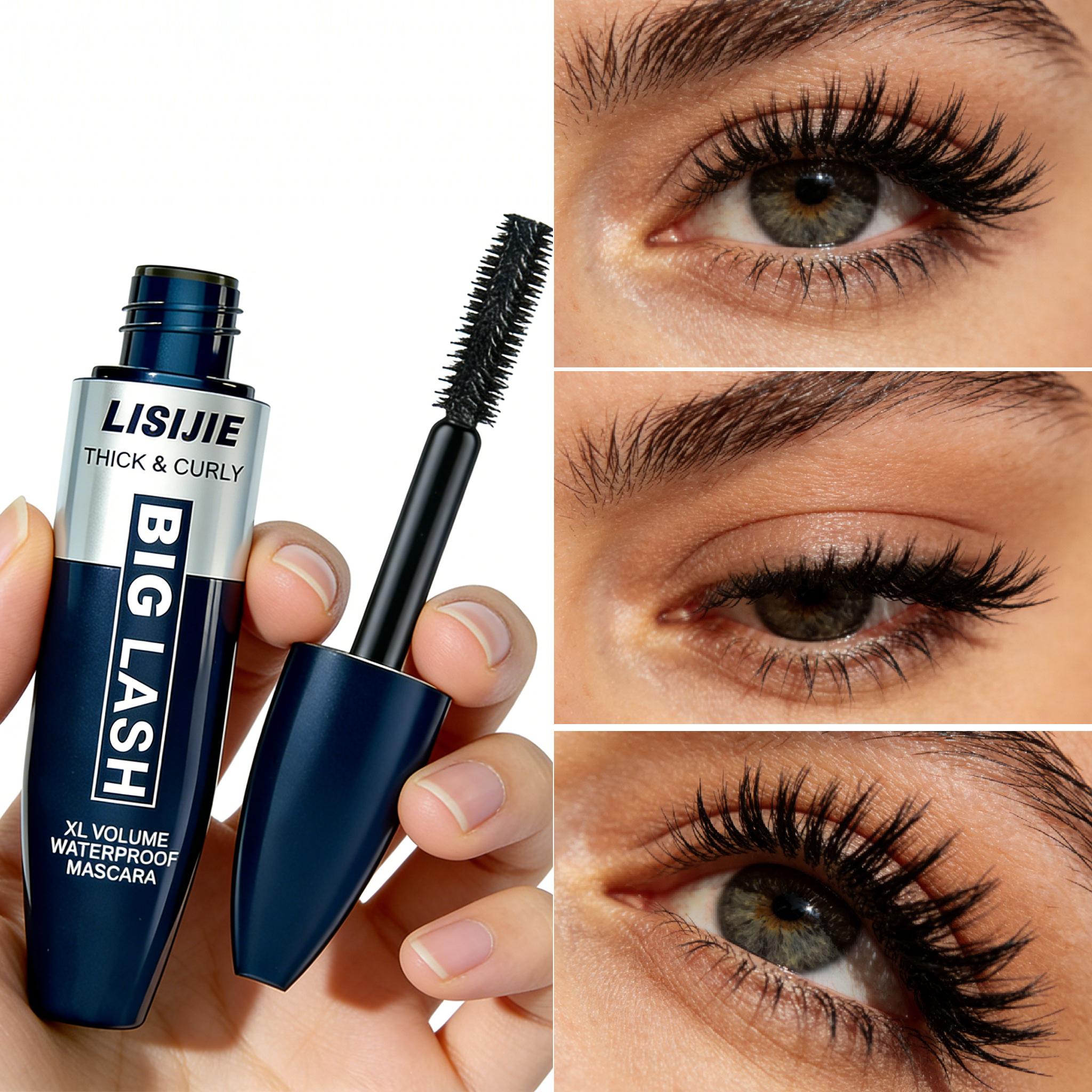 1 Black Waterproof Lash Primer Mascara for Lengthening, Curling, Smudge-Proof, and Separated Lashes with Long-Lasting Hold