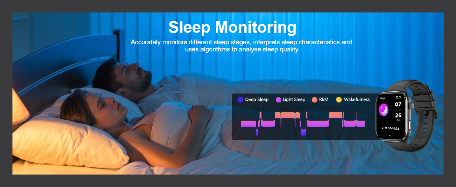 Montre Connectée Unisexe avec Assistant Vocal, Écran AMOLED 1,96 Pouces pour Fitness et Sports Extérieurs. Appels Sans Fil, Podomètre, Lampe LED, 100+ Modes d'Exercice, Batterie Haute Capacité 800mAh, Alertes Multiples Autofonctionnelles, Autonomie de 30 Jours, 2 Bracelets Inclus