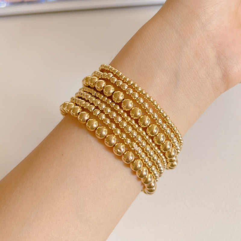 

Minimalist European And American Style Beaded Bracelet Set With A Touch Of Luxury And High-end Design, Consisting Of 7 Pieces Of Bracelets.