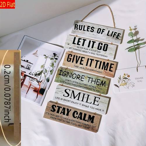 2d flat wooden decorative plaque inspirational motto for decoration room decor wooden old sign holiday gift warm and encouraging slogan living room decor hanging comforting words birthday present
