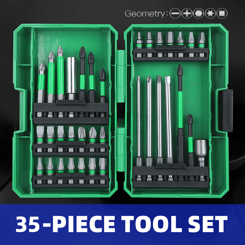 Juego de 35 piezas de brocas para destornillador, set magnético de vasos hexagonales, accesorios para taladro eléctrico, kit de herramientas multifunción para reparaciones
