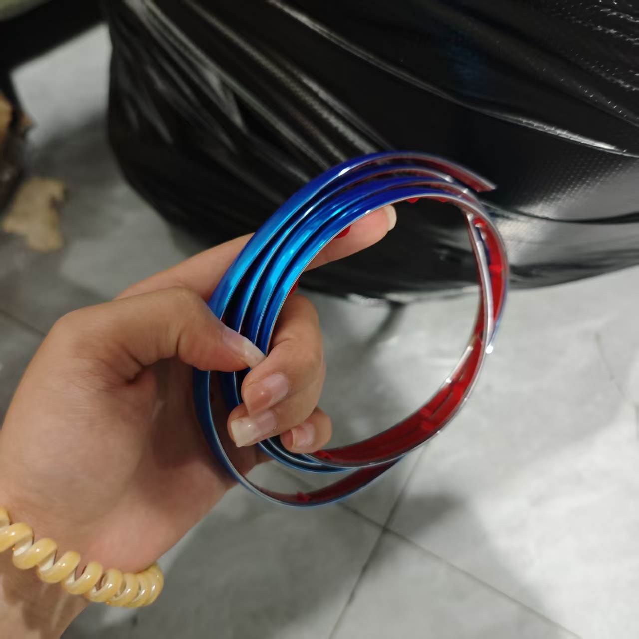 TEMU Automotive Chrome High-gloss Silvery Trim - High-toughness Premium Pvc Material With Chrome Silvery High-gloss Finish - High-gloss Mirror-like