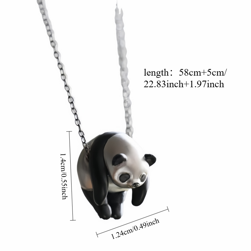Elegant Chinese Style Panda Pendant Necklace