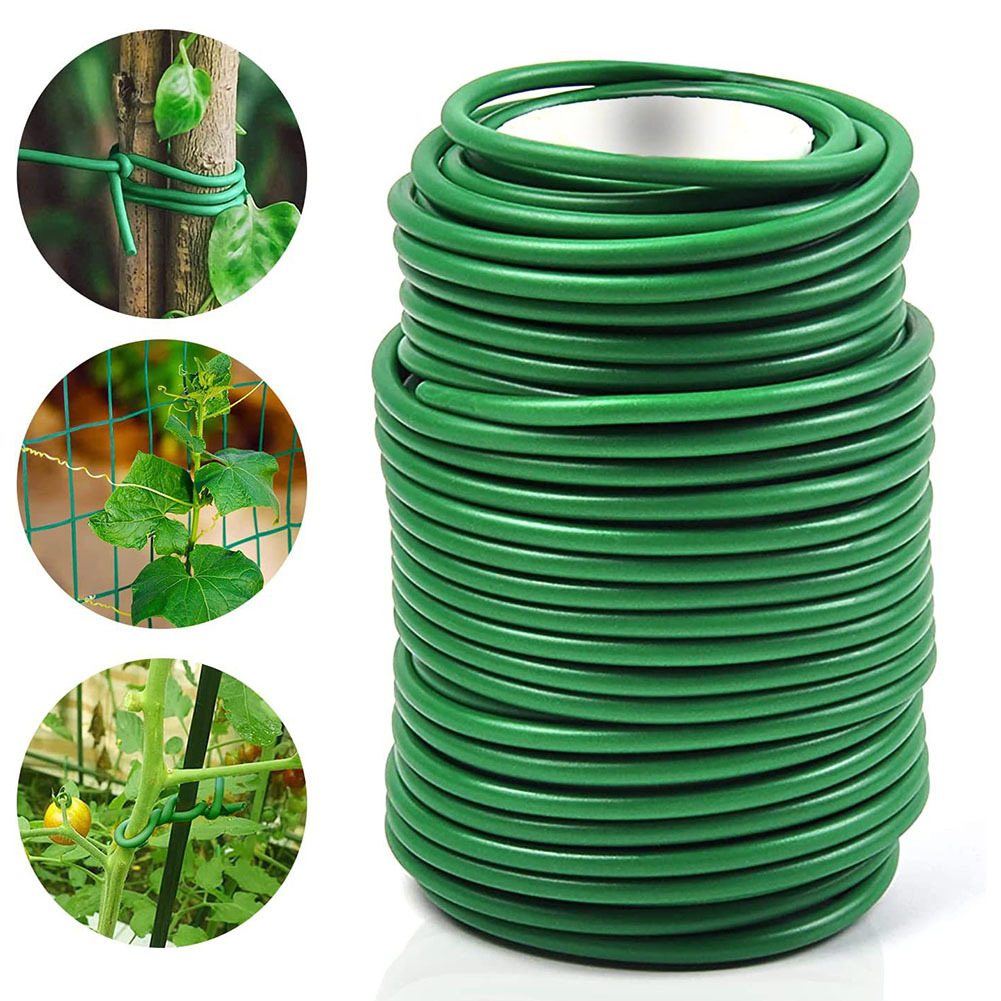 E-shop Hochleistungs-Gartenkabelbinder | Flexibles, biegsames Pflanzenstützdraht mit rutschfestem Griff, wiederverwendbares grünes Gartendraht für