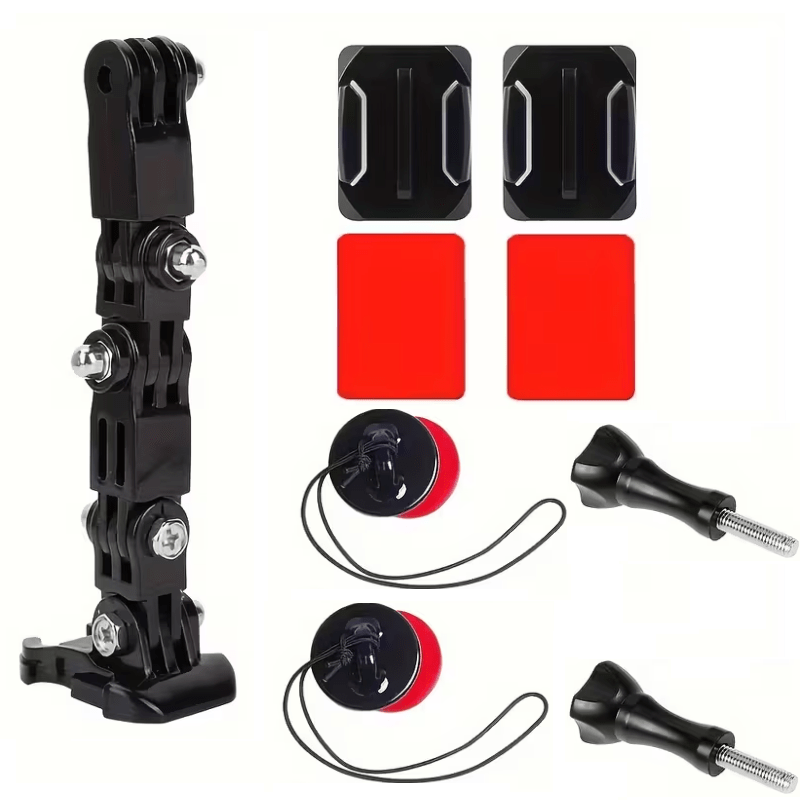 TEMU Supporto per Moto, Compatibile con GoPro Hero 13/12/11/10/9/8/7/6 e X5/X4 - Porta Fotocamera per Completo in Plastica pz Resistente, con Giunti