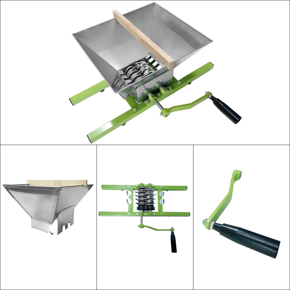 TEMU 7l Fruits Mill Fruits Crusher Grape Grinder Manual Stainless Steel, With Hand Crank, Juice Making Tool For All Kinds Of Fruits