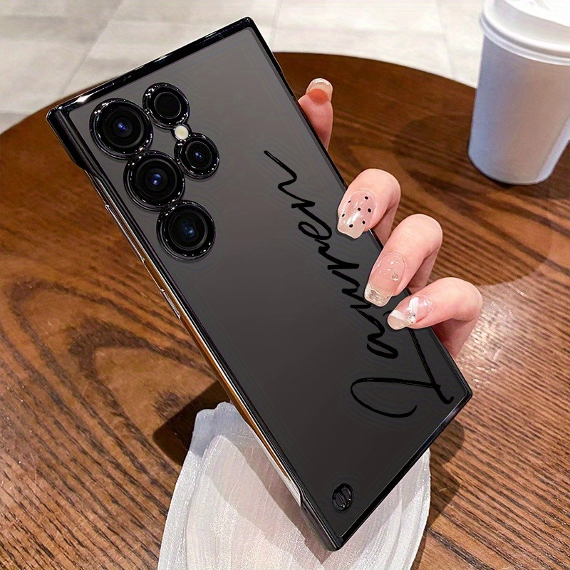 E-shop Individuelles DIY-Text Ultra-Dünnes Minimalistisches Handyhülle für for Galaxy S25 Ultra, S24 Ultra, S23 Ultra, S22 Ultra