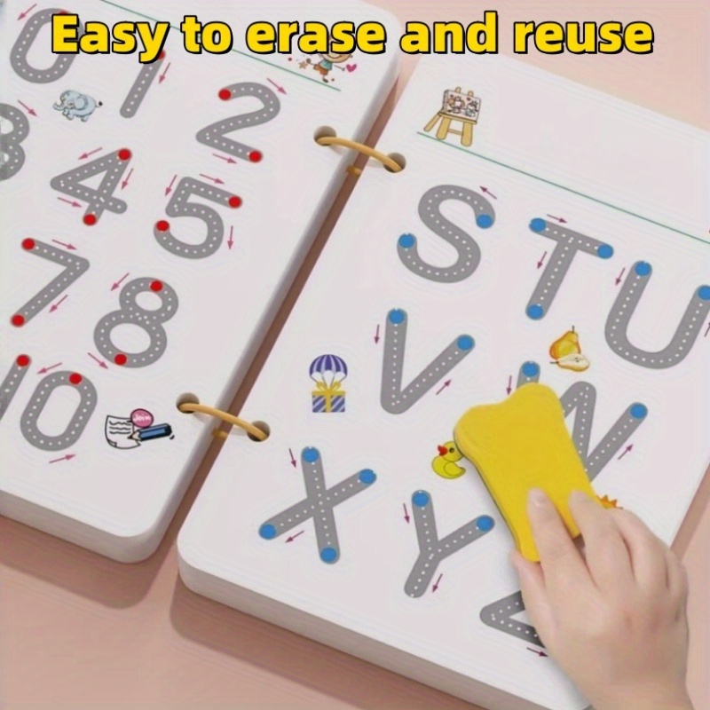 32 page kids concentration control training cards erasable Temu - Main Image