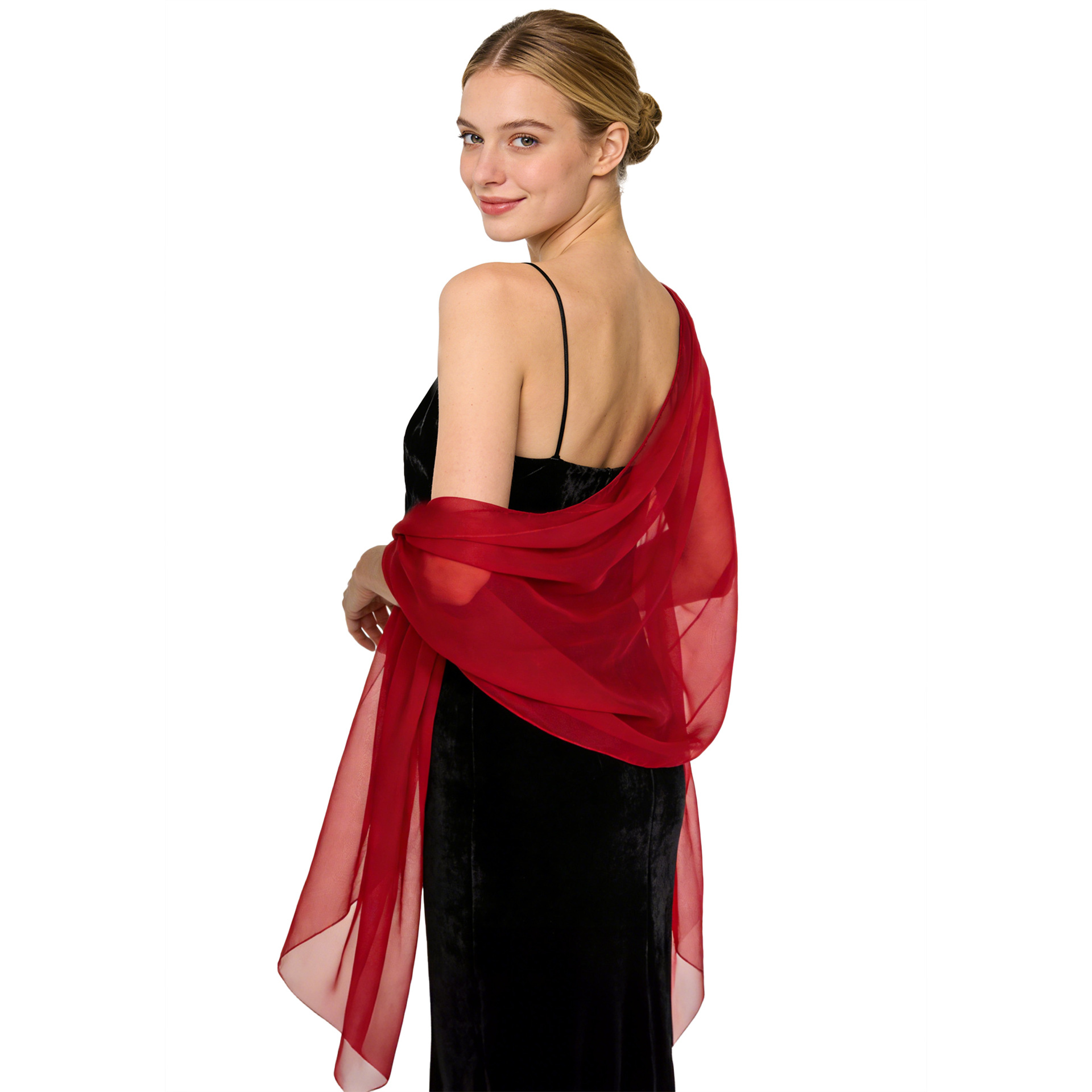 sachin and babi light blue dress TONGFANTFL Shawls and Wraps for Evening Dresses Satin Women Long Scarf  Wedding Guest Shawl Black at Amazon Women's Clothing store main image 0