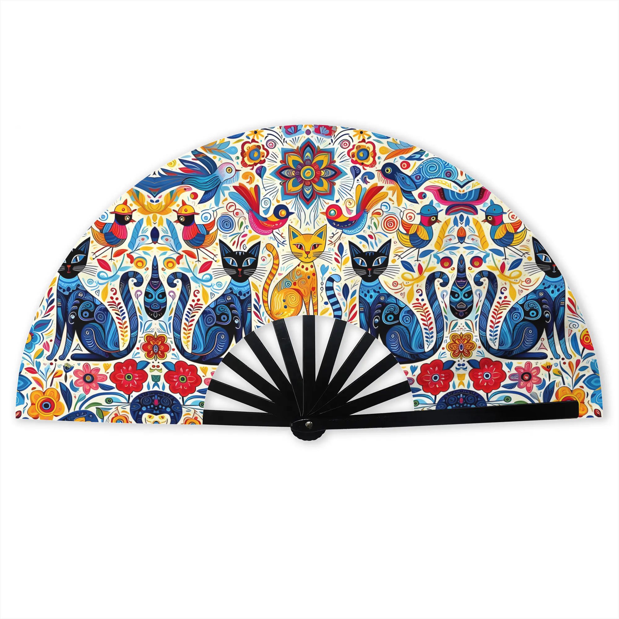 TEMU Elegante pieghevole con motivo a gatto, unisex e pieghevole, disponibile nelle dimensioni 28CM X 54CM e 35CM X 65CM