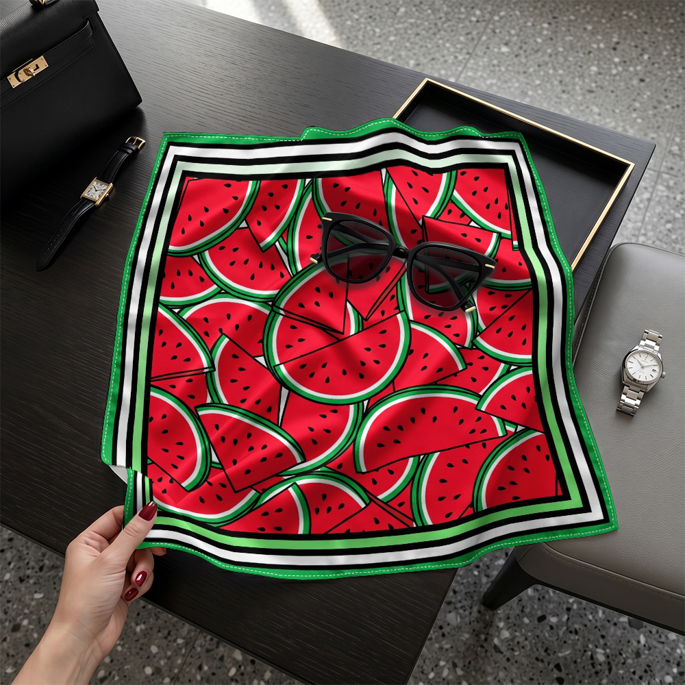 TEMU 1 pz. Foulard Estivo con Testina Quadrata e Fette di , Essenziali per del Gioco, Bandana, Unisex Versatile Avvolgente per Capelli per , Sciarpa