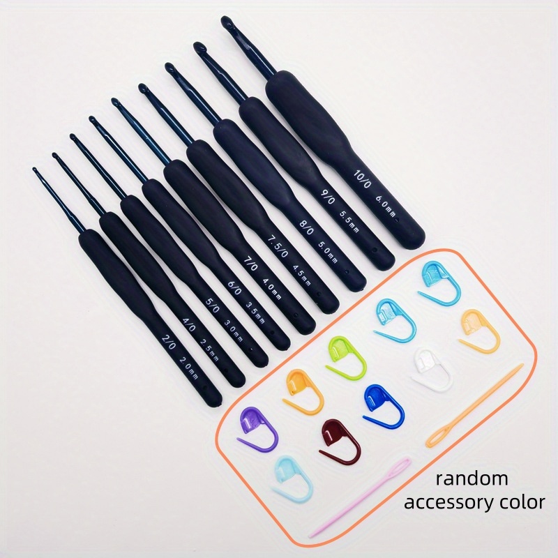 TEMU 9pcs Crochet Hooks , Crochet Set, Crochet Needle For Beginners/ Professionals, Crochet Hook Set, Ideal Crochet Accessories