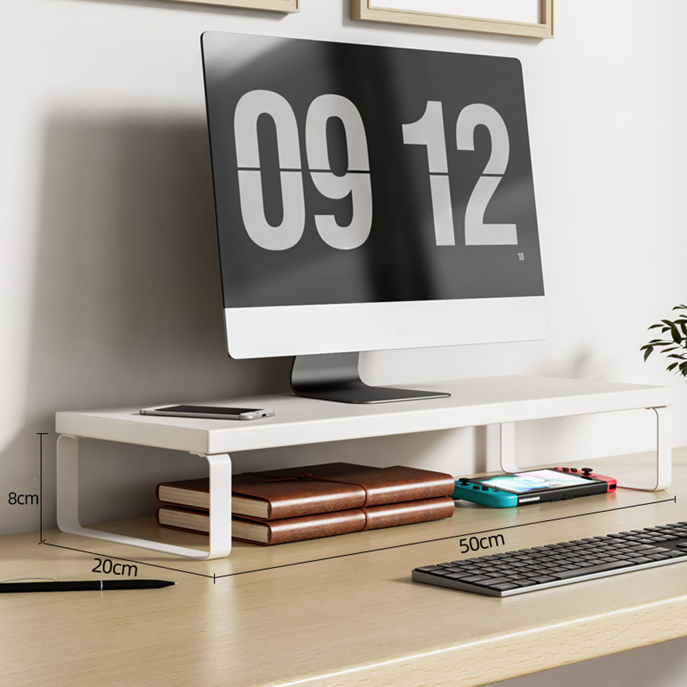1pc Monitor Stand 50cm Laptop Monitor Stand, Wooden Computer Desk Monitor Stand With Storage, Desktop Booster Stand For Home And Office Use, Laptop Stand. Office Supplies Organizer Supplies