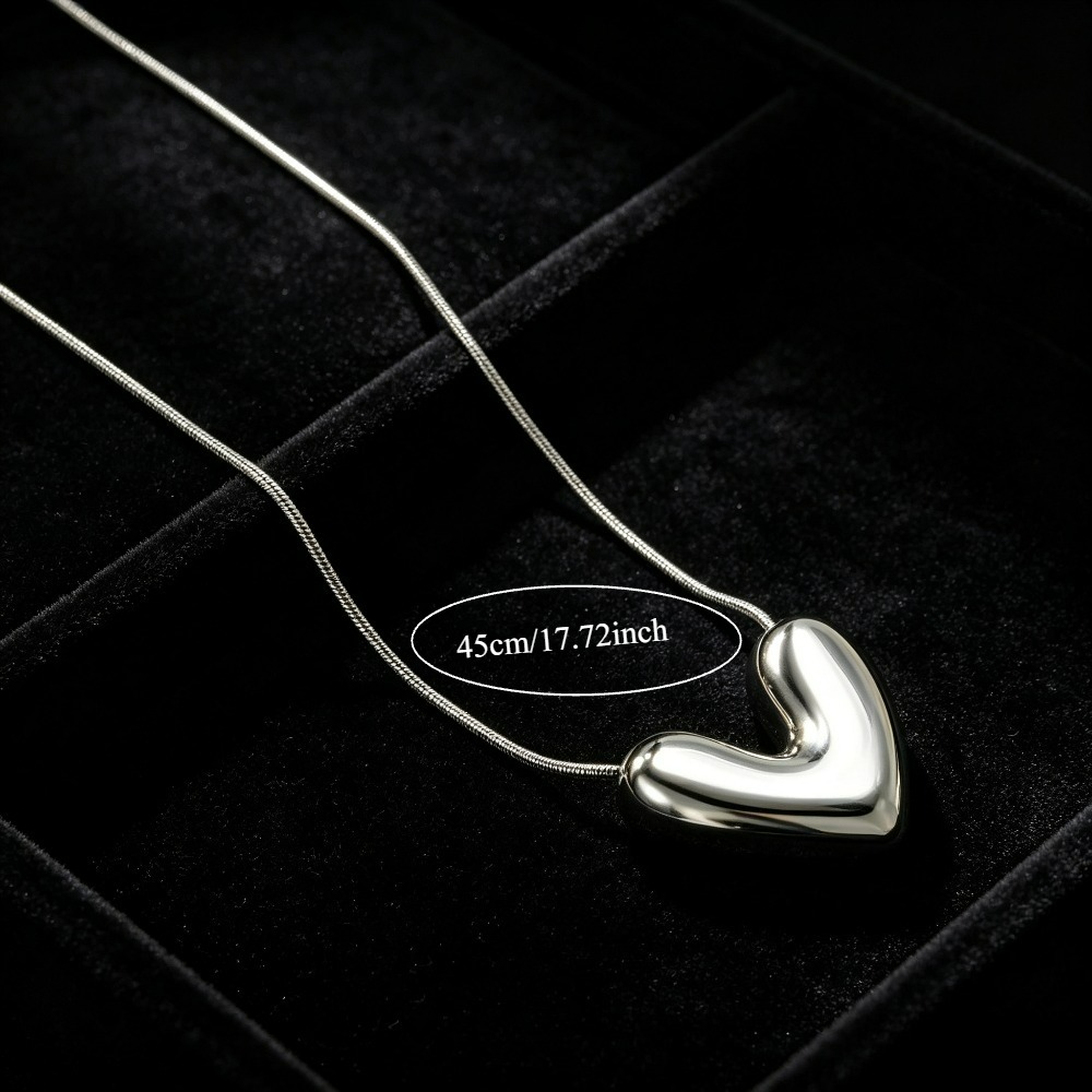 Exquisite Full Heart Snake Bone Necklace, 18K Golden Plated