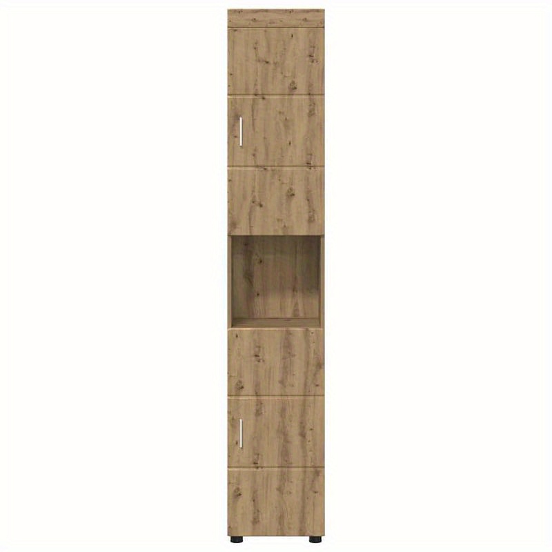 modern högt badrumsskåp med naturlig träfinish fristående - Temu Sweden