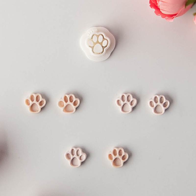 

Paw Print Clay Cutter Set - Designs For Polymer Clay, Embossing Tool For Diy Earrings And Jewelry Crafting, Clay Jewelry Making Kit