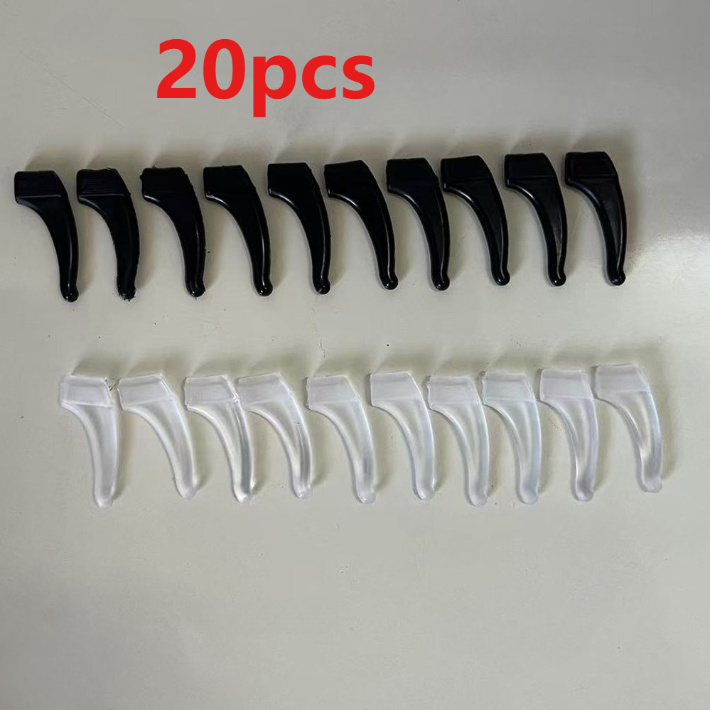 20pcs Glasses Non-slip Ear Hook Ear Support Glasses Frame Leg Cover Elastic Ear Grip Sleeves