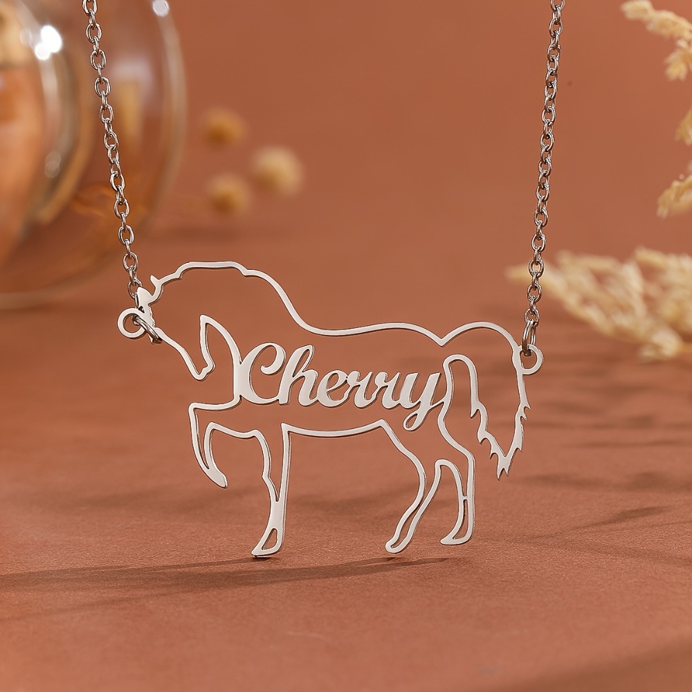 Collar de caballo personalizado nombre