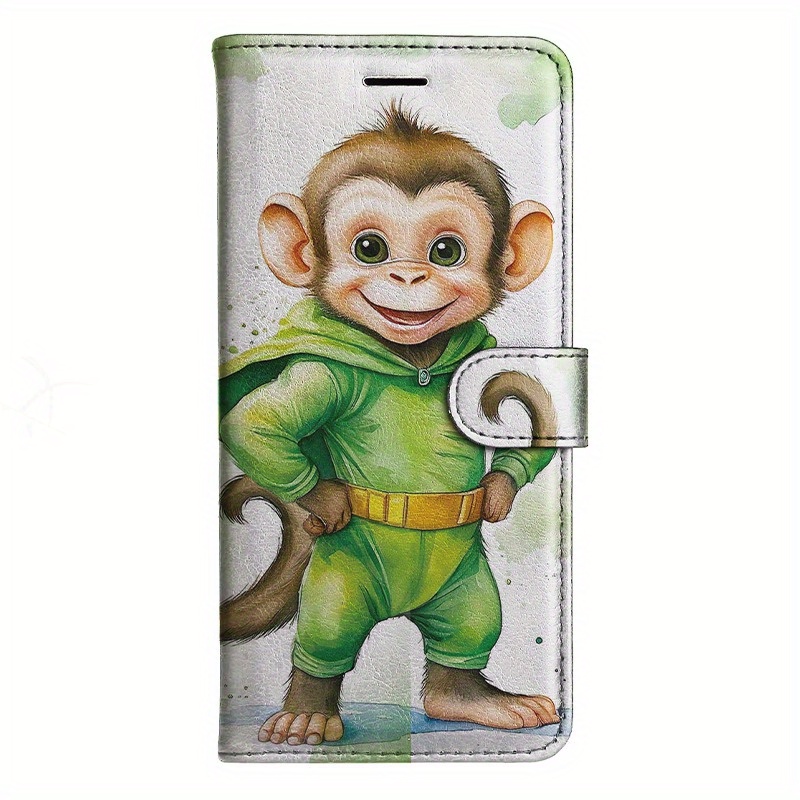 TEMU Monkey Flip Wallet Case For Motorola Moto Models Including G9, E7, G30, G34, G10, G20, G50, G60, , S, E30, E40, E20, G41, G31, G51, G71, S30, ,
