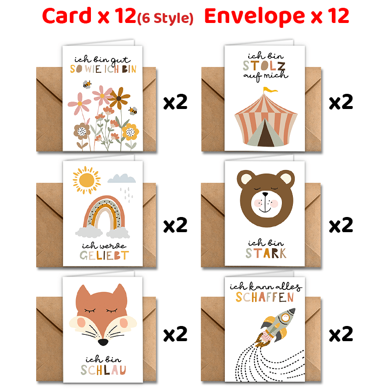 

24pcs Assorted Encouragement Envelopes - For , Yous & - For ' Behavior & Positive Affirmations