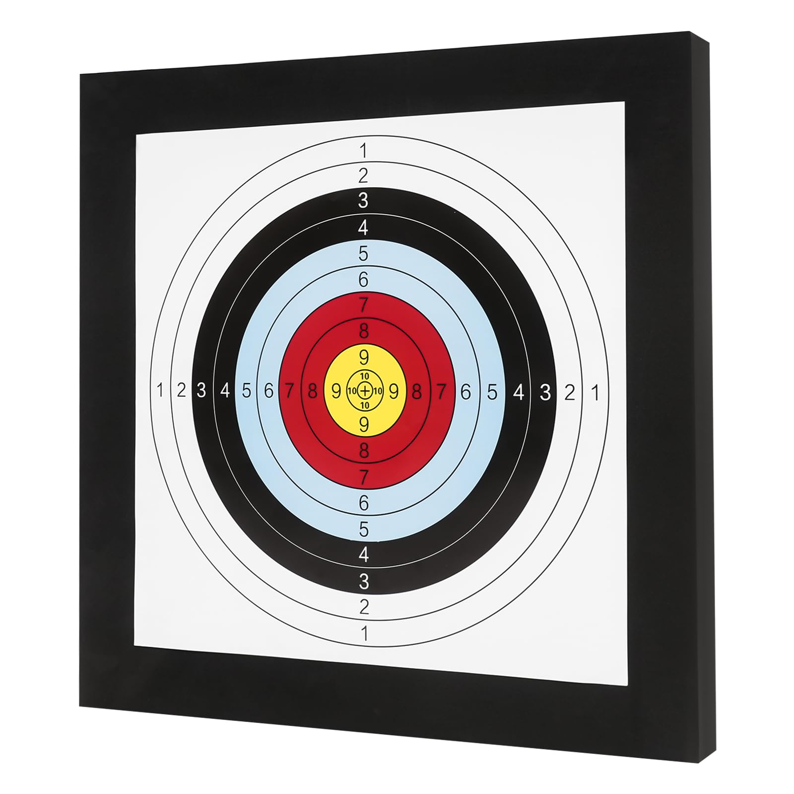 Image of 10-sheet Archery , Foam , Black Edition, Standard Paper Targets, 10 Rings For Hunting And Shooting Training Practice, 50cm X 50cm