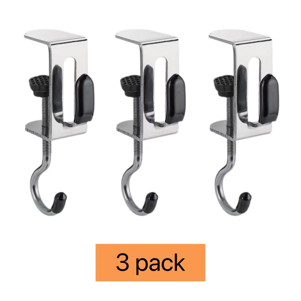 3pcs Adjustable Partition Hooks For Offices, Hooks For Students' Backpacks And Desks, No-drill, Strong, Heavy-duty, And Traceless Hooks For Dormitories