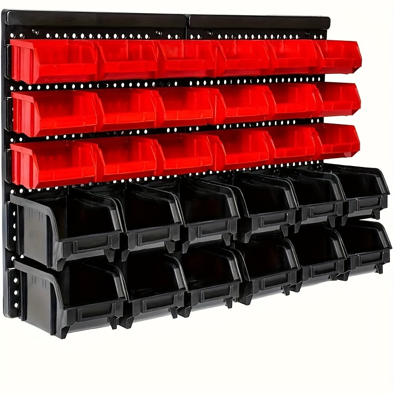 

30pcs -mounted Organizer Set - Plastic, Removable For , , Crafts & Office Supplies - & Red