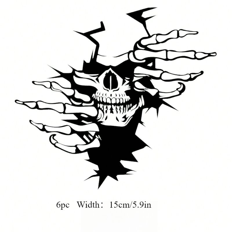 TEMU 6pcs Ripped Car Decoration Stickers, Cool Stickers, Home Stickers, Car Stickers, Decorative Stickers